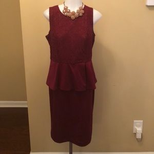 Red Peplum dress
